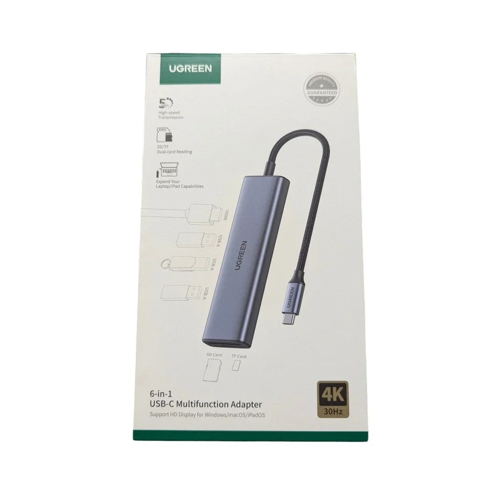 Z1O UGreen 6 in‎ 1 USB-C Multifunction Adapter - Open Box